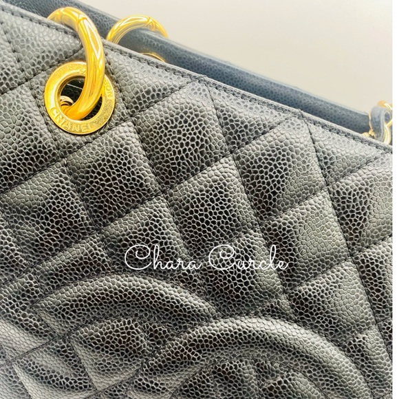 Caviar Quilted Grand Shopping Tote GST Black - Picture 2 of 16